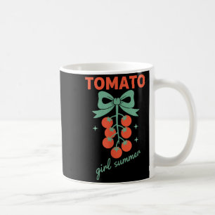 Caneca De Café Garota do tomate verão tomates cereja fazenda comi