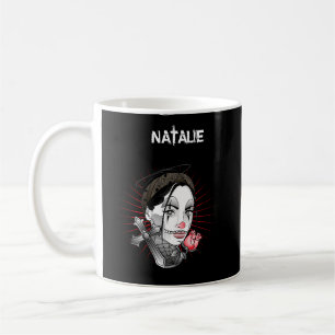 Caneca De Café Garota e rosa do estilo Anime Gothic 