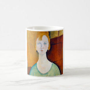 Caneca De Café Garota em uma blusa verde, Modigliani