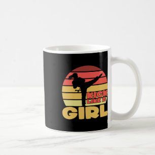Caneca De Café Garota Engraçada Kickboxing Garota Karatê Garota A