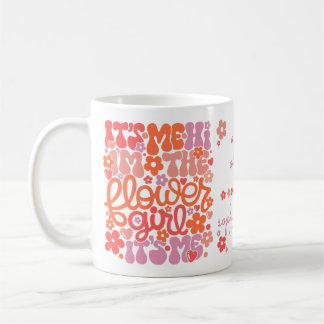 Caneca De Café Garota Flor Personalizada Trendy Gifts Mug