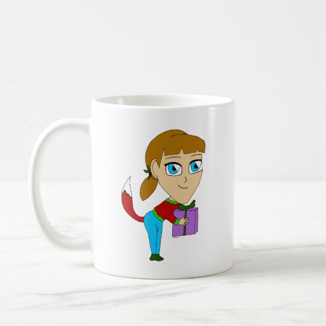 Caneca De Café garota foxi chibi (Esquerda)