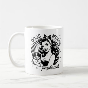 Caneca De Café Garota Glamurosa Retro dos Anos 1950 Citação Engra