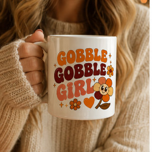 Caneca De Café Garota Gobble Gobble, Melhor Amiga Engraçada