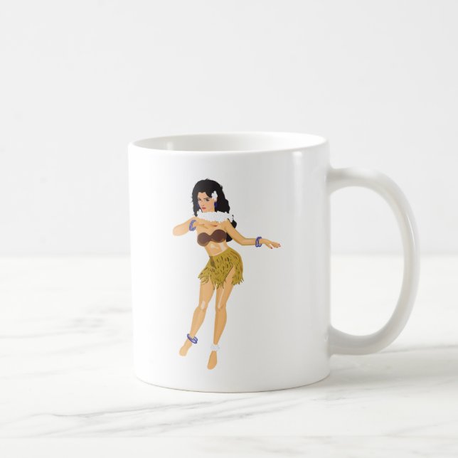 Caneca De Café Garota Hula (Direita)