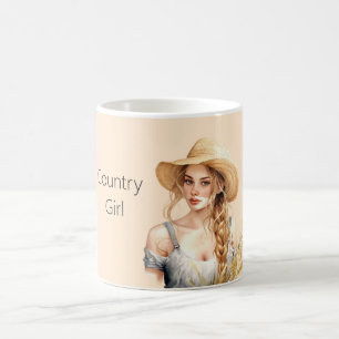 Caneca De Café Garota Loira do Campo