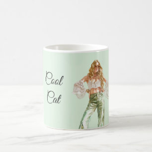 Caneca De Café Garota Loira dos Anos Setenta Gata Legal