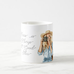 Caneca De Café Garota Loira Paris é Sempre Uma Boa Ideia