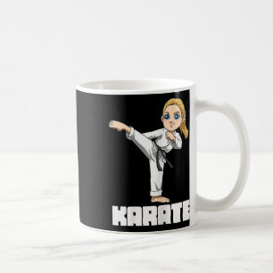 Caneca De Café Garota Lutadora de Karatê