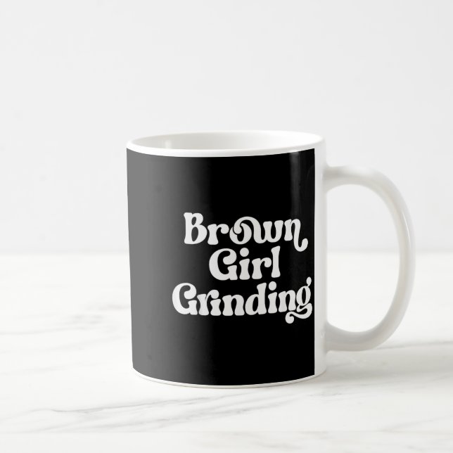 Caneca De Café Garota Marrom Lutando - Mulher Empreendedora - Pre (Direita)