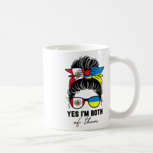 Caneca De Café Garota Metade Peruana Metade Ucraniana Peru Ucrâni