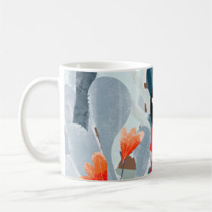 Caneca De Café Garota na floresta, desenho da natureza verde.