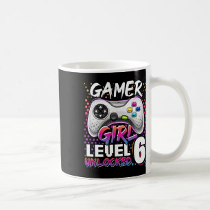 Caneca De Café Garota Nível 6 - Presente de 6 de Aniversário do J