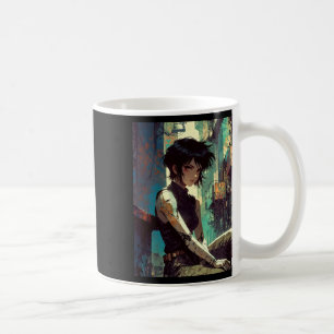 Caneca De Café Garota Retro Anime Cyberpunk Guerreira Futuro Dist
