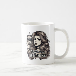 Caneca De Café Garota Sarcástica Rolando Olhos com Taça