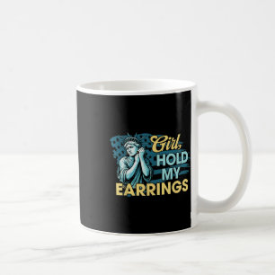 Caneca De Café Garota Segura Minha Estátua De Arranjo Da Liberdad