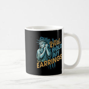 Caneca De Café Garota Segure Meus Ouvidos A Estátua Do Modo De Lu