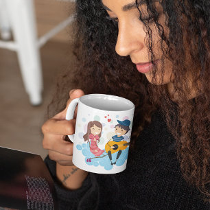 Caneca De Café Garota Serenading