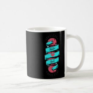 Caneca De Café Garota Skatista Fã de Skate Skatista Feminina