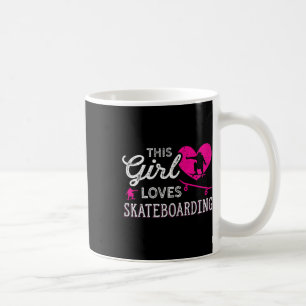 Caneca De Café Garota Skatista Vintage Skateboard - Mulher Skatis