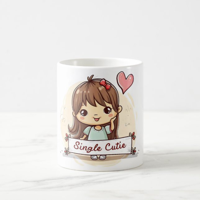 Caneca De Café Garota solteiro Cutie (Centro)