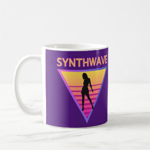 Caneca De Café Garota Synthwave