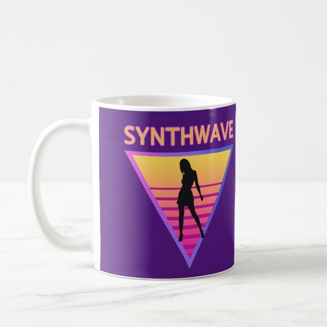 Caneca De Café Garota Synthwave (Esquerda)