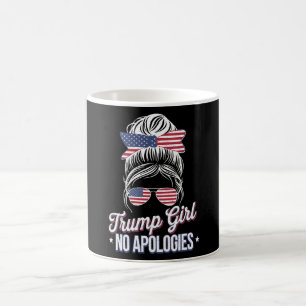 Caneca De Café Garota Trump Sem Desculpas Coque Desarrumado Retro