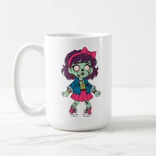 Caneca De Café Garota Zumbi dos Anos 80