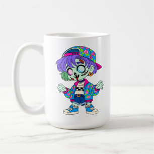 Caneca De Café Garota Zumbi dos Anos 90