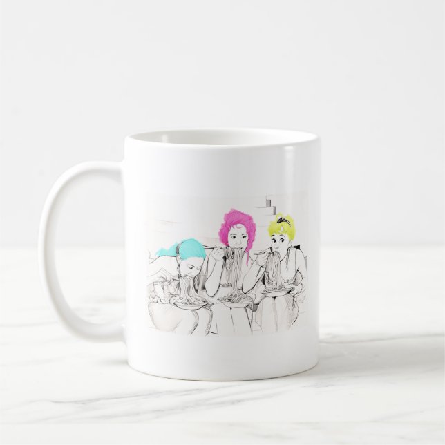 CANECA DE CAFÉ GAROTAS COMENDO ESPAÇO (Esquerda)