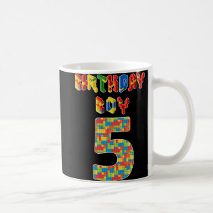 Caneca De Café Garotas de 5 anos de idade constroem Blocos de Ani