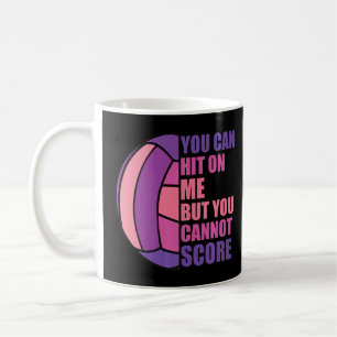 Caneca De Café Garotas De Voleibol Me Atingem Mas Não Voleelas