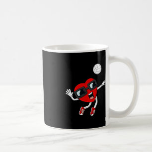 Caneca De Café Garotas do dia de os namorados Diversão de Voleibo