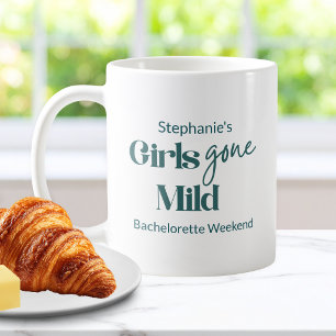 Caneca De Café Garotas Ficaram Suaves Teal Cursivo Fim de Semana 