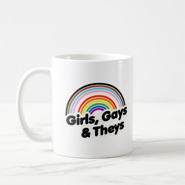 Caneca De Café Garotas Gays e Eles (Esquerda)