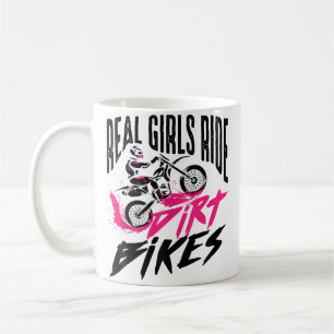 Caneca De Café Garotas Reais Fofas Andam de Bicicletas Off-Road C