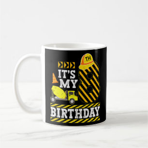 Caneca De Café Garoto de 8 anos É minha construção de aniversário
