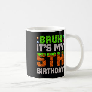 Caneca De Café Garoto Divertido de Aniversário Cara É Meu 5º Aniv