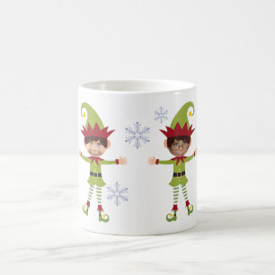 Caneca De Café Garoto Engraçado Elfos Crianças Fotos Personalizad