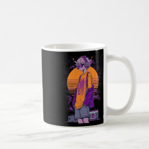 Caneca De Café Garoto Gamer de Anime Retrô