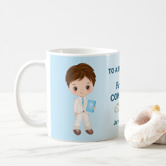 Caneca De Café Garoto Primeiro Sagrado Comunhão Clássico