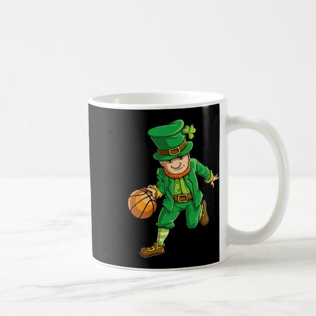 Caneca De Café Garotos de Dia de São Patrício Leprechaun de basqu (Direita)
