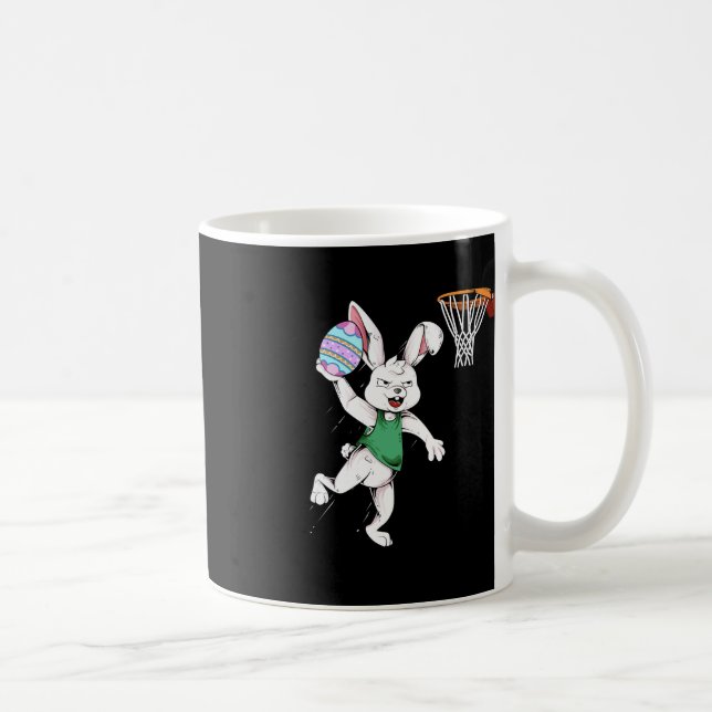 Caneca De Café Garotos felzs pascoa Bunny Dunk Basball East (Direita)