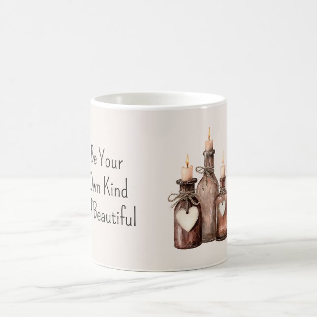 Caneca De Café Garrafa Corações Velas (Centro)