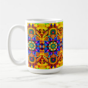 Caneca De Café Garrafa de Água Mandala Azul