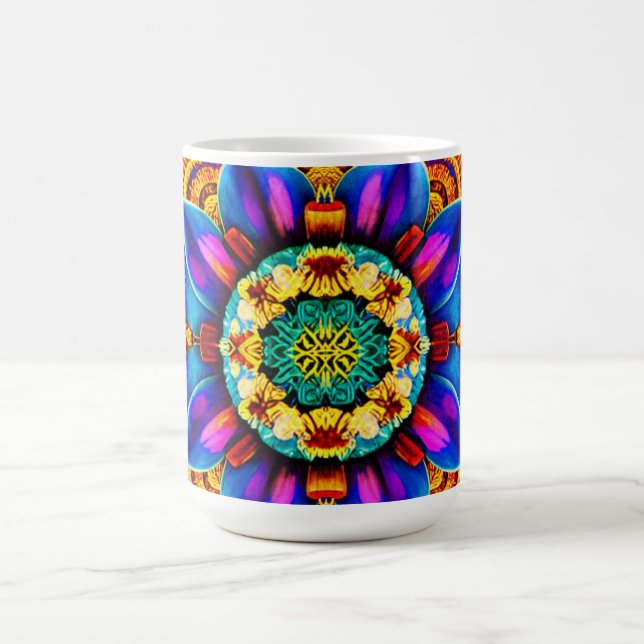Caneca De Café Garrafa de Água Mandala Azul (Centro)