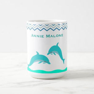 Caneca De Café Garrafa de Água Personalizada com Golfinho