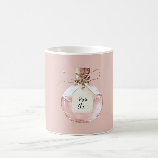 Caneca De Café Garrafa de Elixir de Rosa Rosa (Centro)
