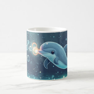 Caneca De Café Garrafa de golfinho Estilo desenho animado vibrant